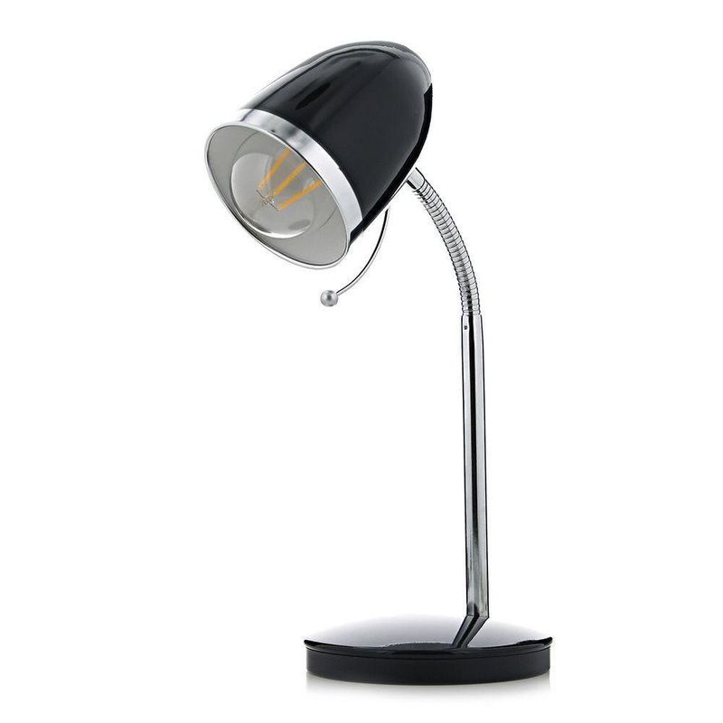 Lámpara De Escritorio Negra 1Bombillox11Wmax - Zlumini