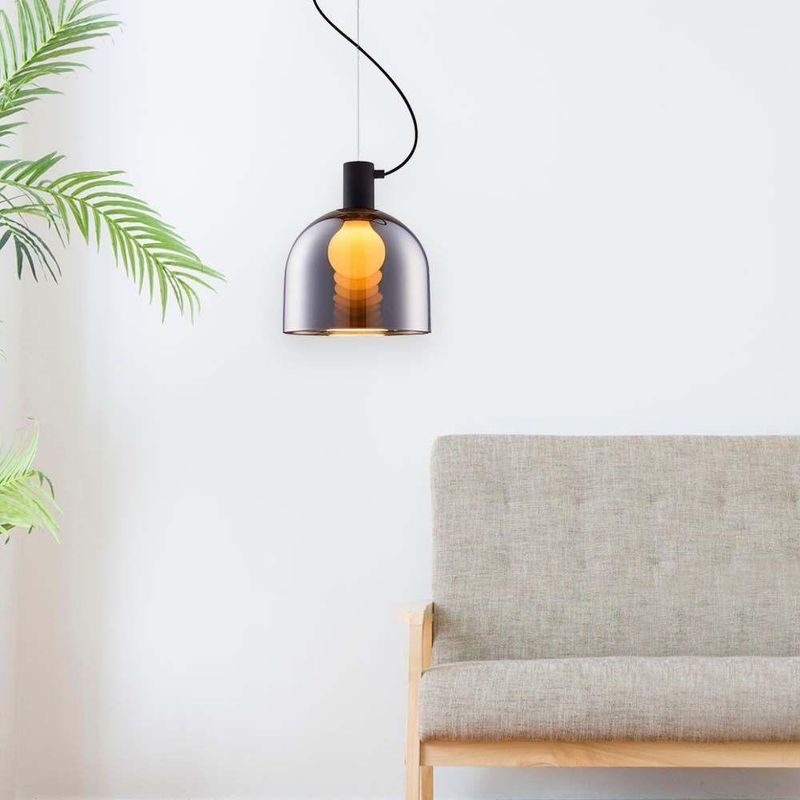 Lámpara Colgante Cromada Base E27 60W 26 Cm - Zlumini