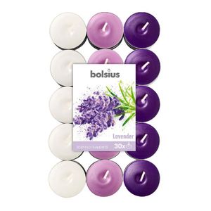 Vela Tealight 4Hr Set 30 Lavender - Bolsius