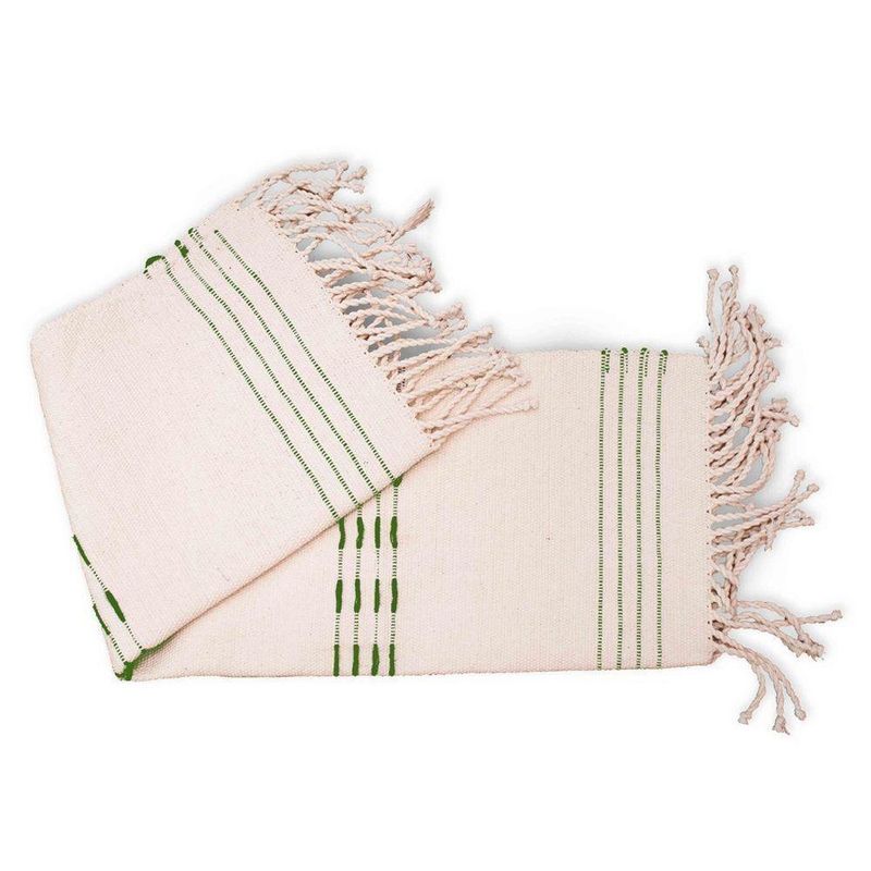 Toalla De Cocina Crudo Con Verde -  Natural Art