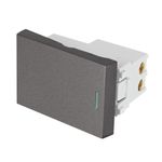 Switch Sencillo Acero Lisboa 1.5 Módulos - Volteck