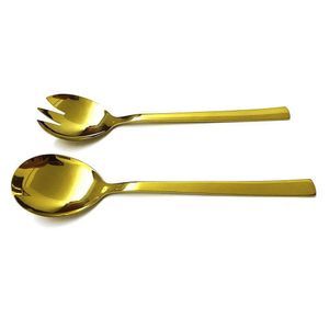 Set Cubiertos para Ensalada 2Pzas Dorado