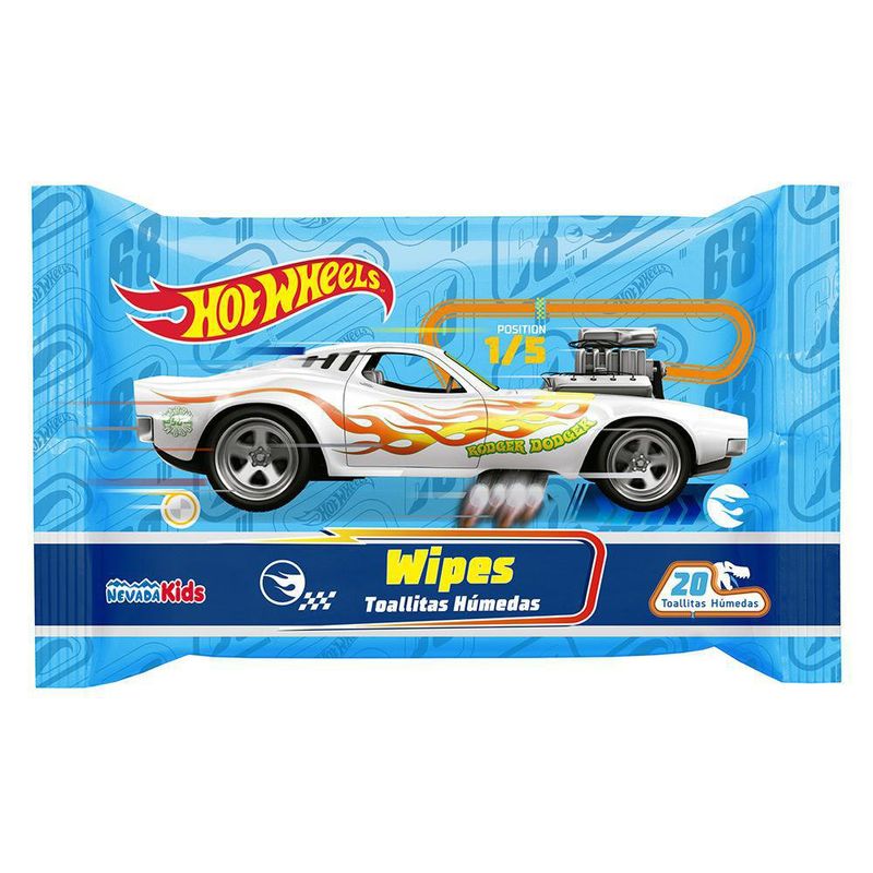 Paquete De Toallas Húmedas 20 Unidades - Hot Wheels