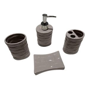 Set de 4 Piezas para Baño Color Café