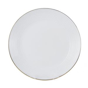 Plato para Ensalada Blanco con Borde Dorado 7.5 Plg