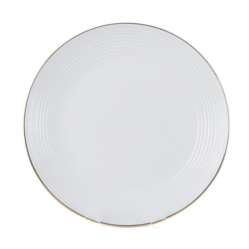Plato Para Ensalada Blanco Con Borde Dorado 7.5 Plg - Toscana