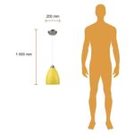 Lámpara Colgante Amarilla 1Bombillox60W - Tecnolite