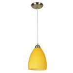 Lámpara Colgante Amarilla 1Bombillox60W - Tecnolite