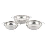Set De Coladores Tipo Canasta De Acero Inoxidable 3 Pzas - Nordika