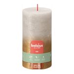 Vela Pillar Gris Dorado 6.8x6.8x13 Cm - Bolsius