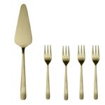 Set De 5 Cubiertos Para Pastel Oslo Champagne - Herdmar
