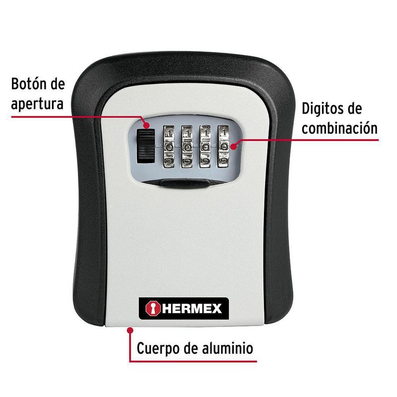 Caja Organizadora de Combinación para Llaves - Hermex