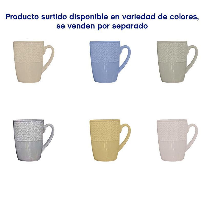 Pocillo Corn Relieve 12 Oz Colores Surtidos - Toscana