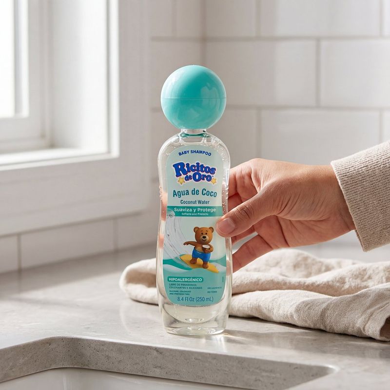 Shampoo para Bebé de Agua de Coco 250 Ml - Ricitos De Oro
