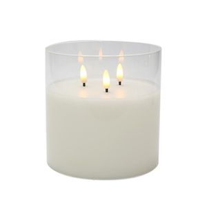 Vela de 3 Leds Blanca