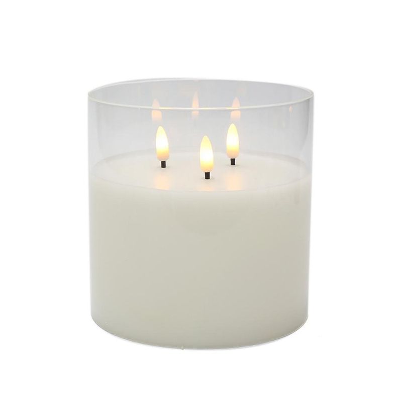 Vela de 3 Leds Blanca 15x15x15 Cm - Viva