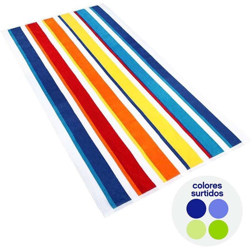 Toalla de Playa Multicolor Colores Surtidos - Kaufman