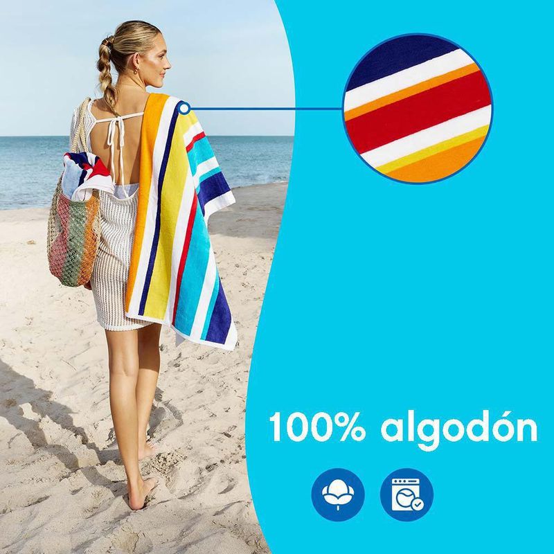 Toalla de Playa Multicolor Colores Surtidos - Kaufman