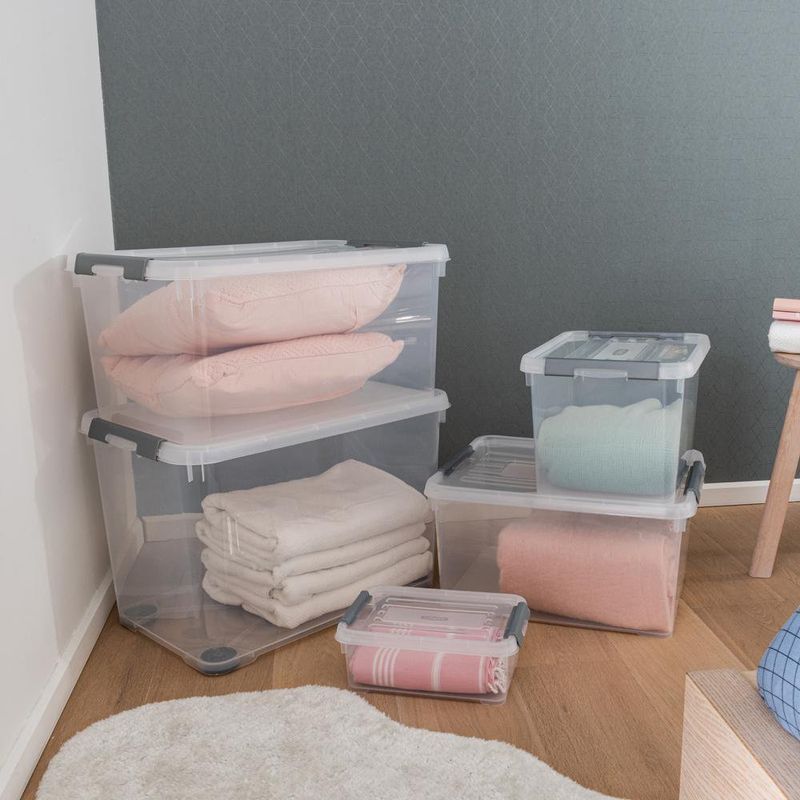 Caja Organizadora Apilable Con Agarradores De 65 L - Keter