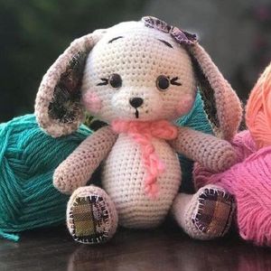 Perro Tejido a Mano 20 Cm