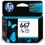 Cartucho De Tinta Tricolor Para Impresora 667 Ink Advantage - Hp