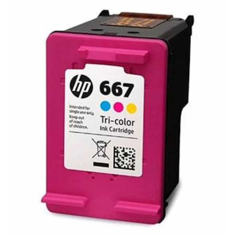 Cartucho De Tinta Tricolor Para Impresora 667 Ink Advantage - Hp