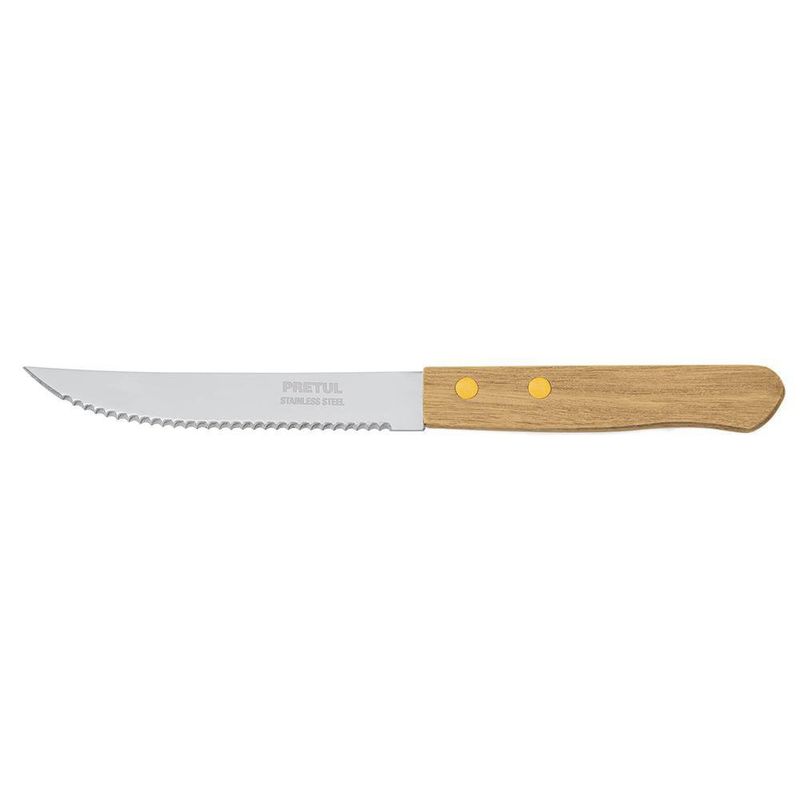 Cuchillo Con Sierra Mango De Madera 5 Plg - Pretul