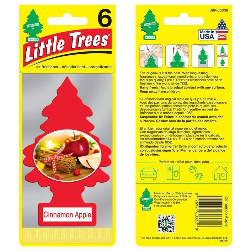 Aromatizante Manzana Canela 6 Pzas - Little Trees