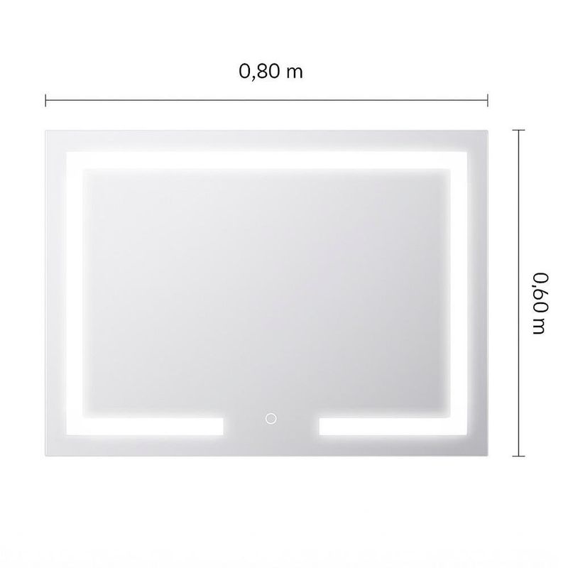 Espejo LED Rectangular 80 x 60 Cm con Luz Integrada