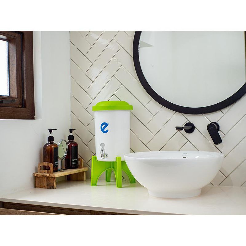 Mini Filtro de Agua 6L De Plástico Verde - Ecofiltro