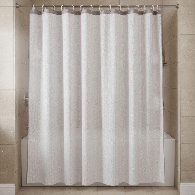 Cortina Taupe Jacquard para Baño