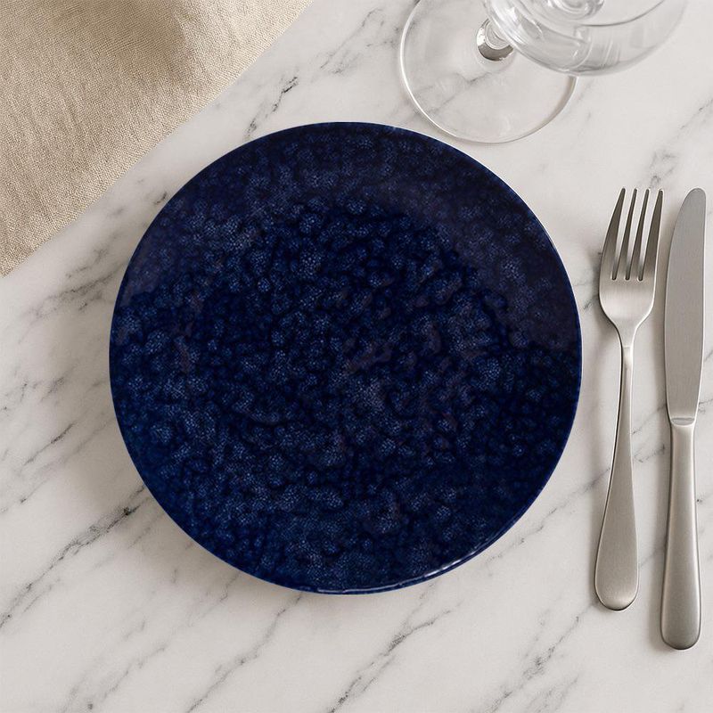 Plato para Postre Azul Marmoleado 8.2 Plg