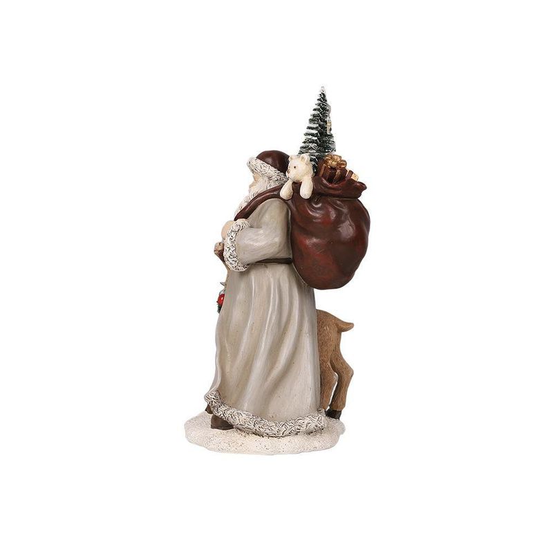 Santa Con Reno 11.5X11X22 Cm - Scandi