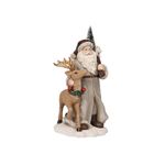 Santa Con Reno 11.5X11X22 Cm - Scandi