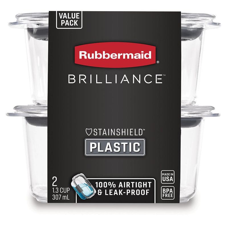 Set De 2 Contenedores Con Sello Hermético De 1.3 Tazas - Rubbermaid