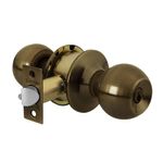 Cerradura Esfera Cilíndrico Para Dormitorio Latón Antiguo - Hermex Basic