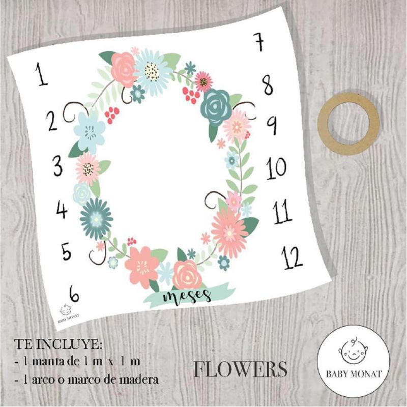 Manta Milestone Arcoíris Diseños Surtidos - Baby Monat