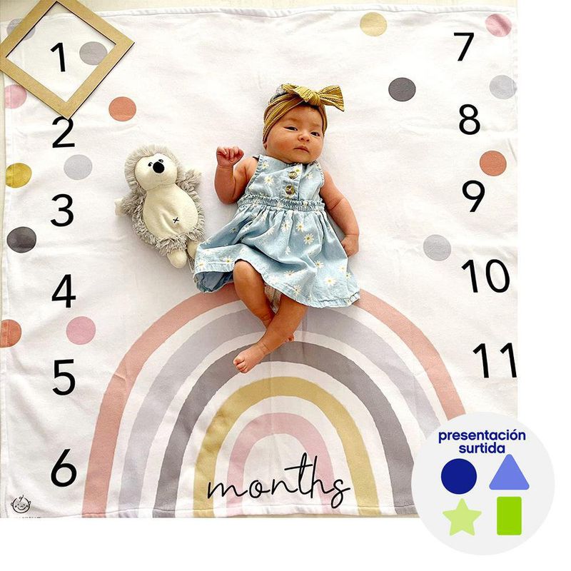 Manta Milestone Arcoíris Diseños Surtidos - Baby Monat