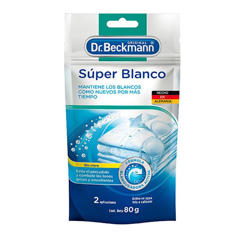 Blanqueador De Ropa Super Blanco Doypack 80 G - Dr. Beckmann