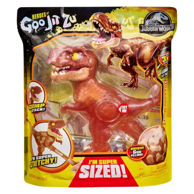 Dinosaurio Flexible Jurassic World T Rex Super Sized - Goo Jit Zu