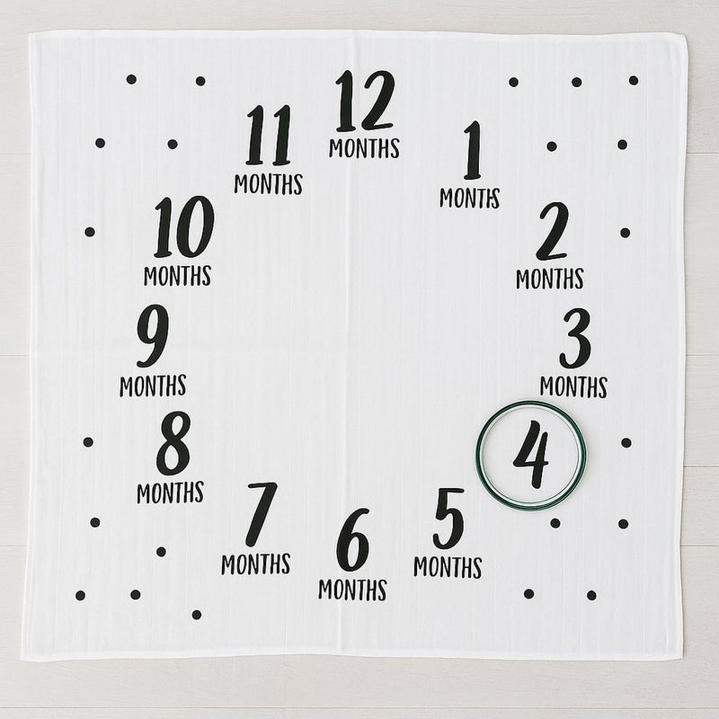 Manta de Meses para Bebé con Diseño Fotográfico