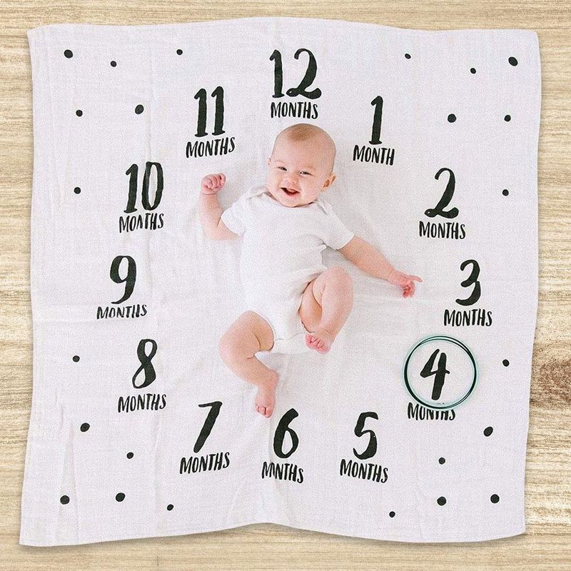 Manta de Meses para Bebé con Diseño Fotográfico