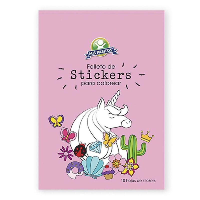 Folleto De Stickers 2 10 Hojas Para Colorear - Mis Pasitos