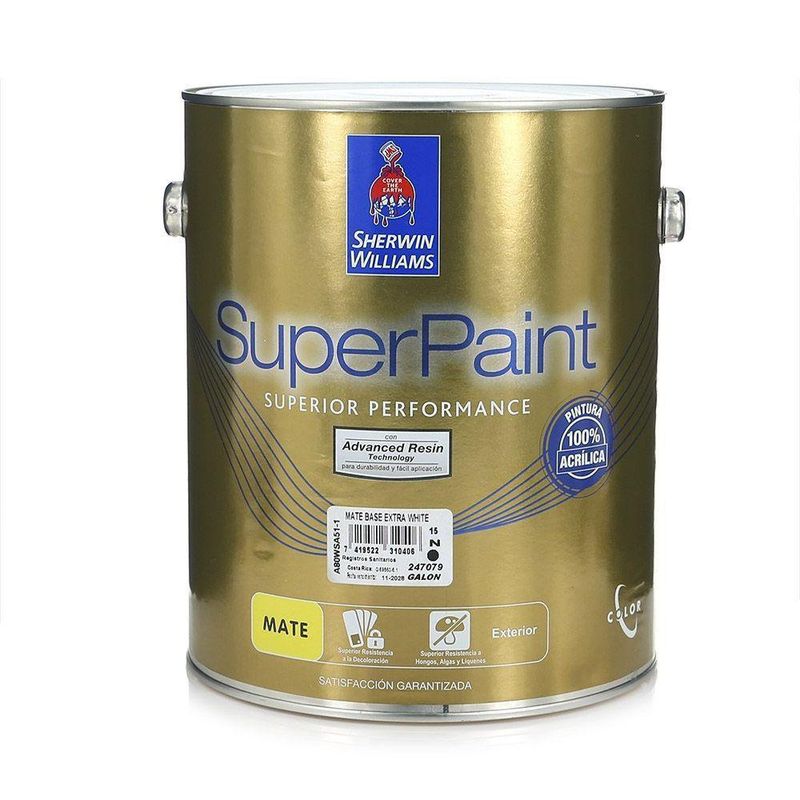 Super Paint Extra White Mate 1 Gal - Sherwin Williams