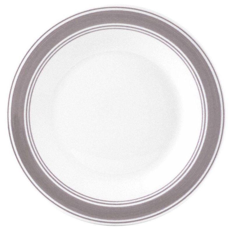 Vajilla 12 Pzs Borde Gris - Toscana