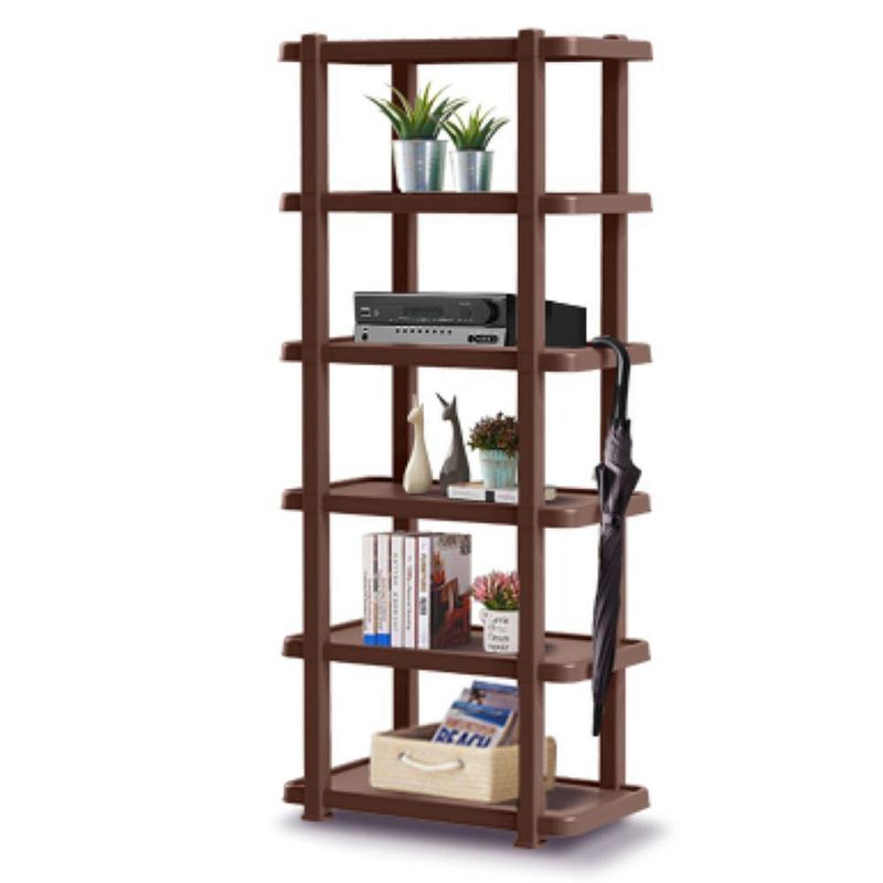 Estantería Plástica 6 Niveles Café - Guateplast