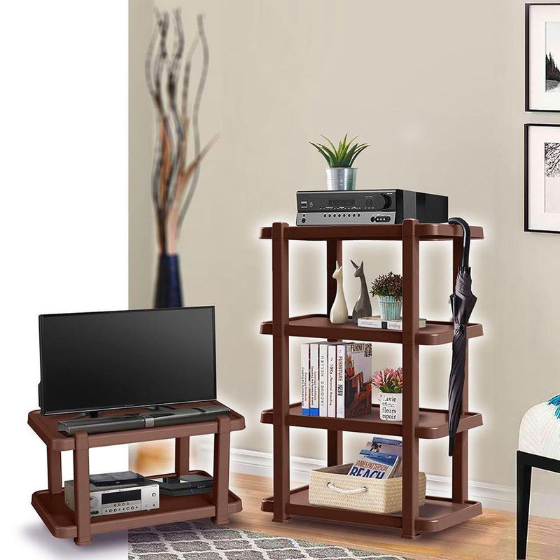 Estantería Plástica 6 Niveles Café - Guateplast