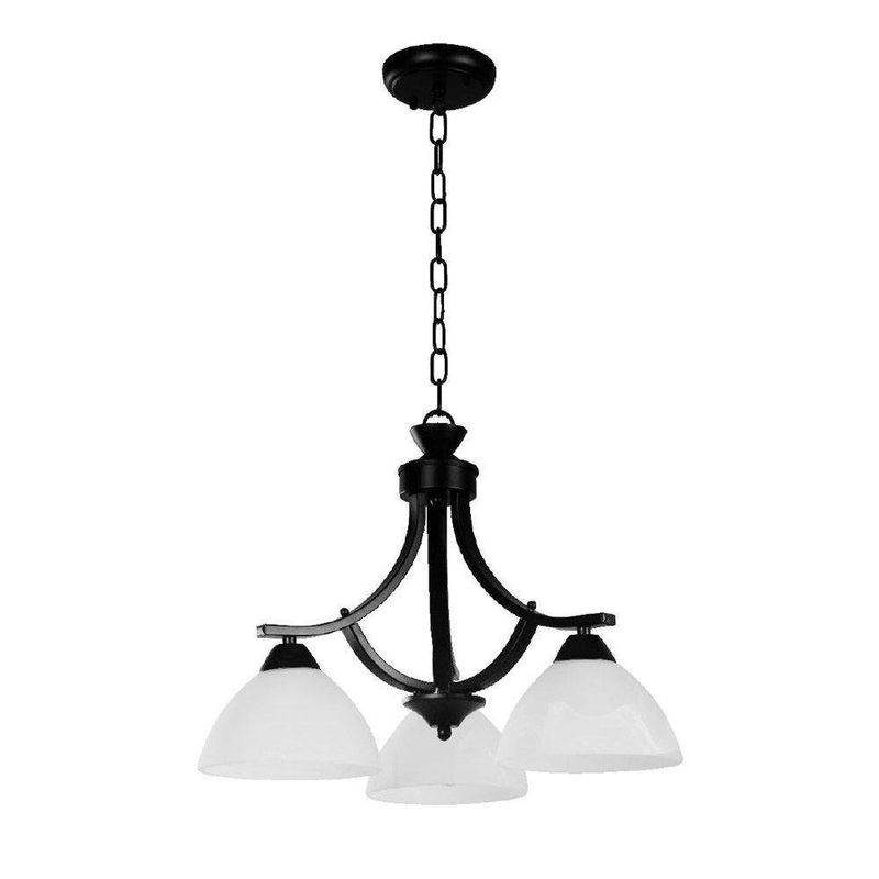 Lámpara Colgante 'Colonial' Negra 3Bombillosx60Wmax - Zlumini