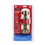 Cerradura Tipo Oval Para Dormitorio Latón Antiguo - Hermex