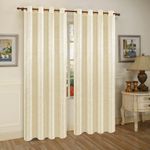 Cortina Color Beige Diseño Corrugado De 135X240 Cm - Viva